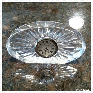 Waterford Accents - Waterford Crystal Oval Table Clock Waterford Accents - Waterford Crystal Oval Table Clock
